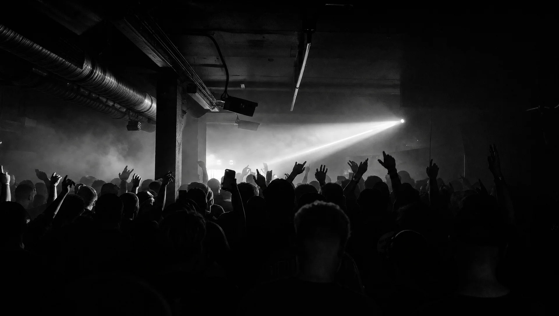 Techno club crowd