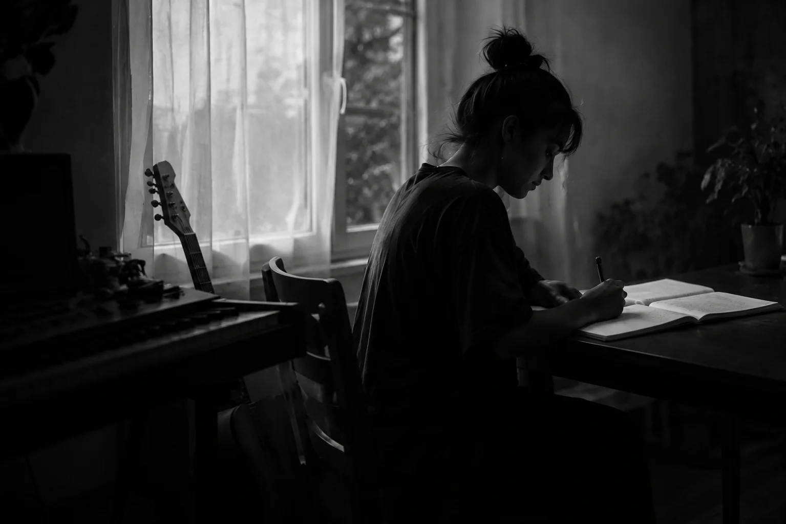 Composer writing lyrics